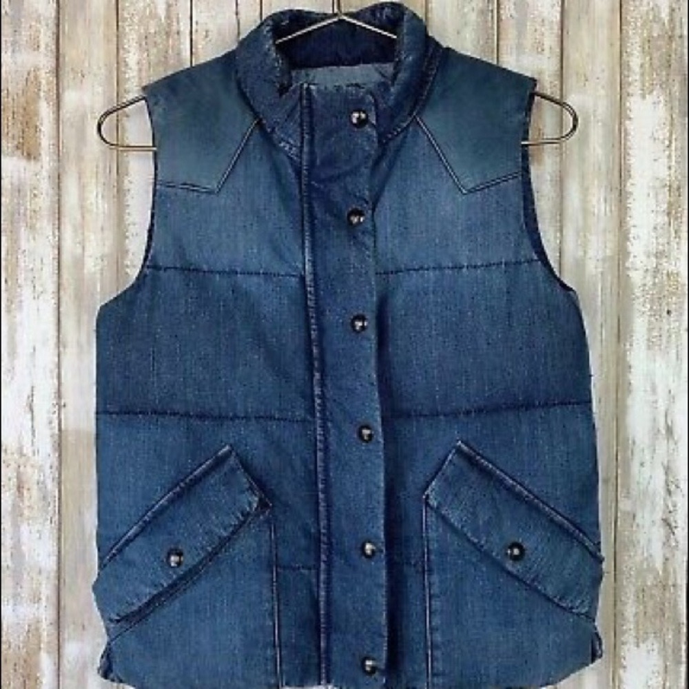 GAP denim puffer vest - brand new